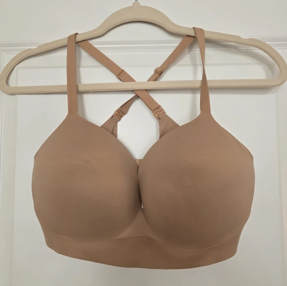 Victoria’s Secret Incredible Bra 36DD | Padded No-Wire Criss Cross Nude - Picture 3 of 9